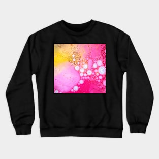 Pink and Yellow Bubbles Crewneck Sweatshirt